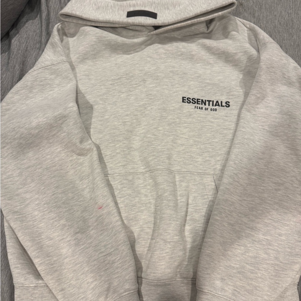 Essentials Fear of God Light Gray Hoodie